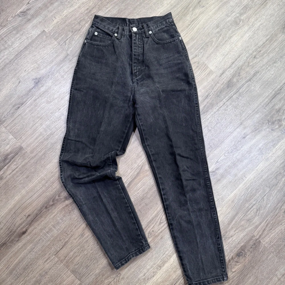 Jordache Vintage Basic Black Denim Jeans - Size 3/4 - Picture 1 of 12